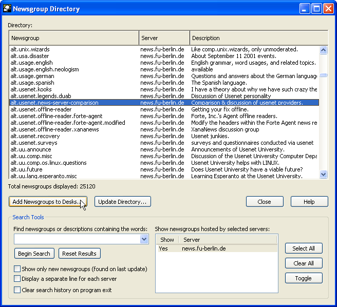 Newsgroup Directory